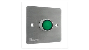 PUSH BUTTON - ROUND GREEN LIGHT Exit Buttons & Break Glass 